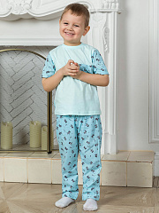 Пижама с зебрами - Размер 110 - Цвет голубой - Картинка #1