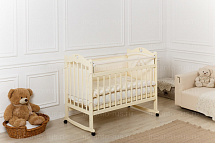 Кроватка детская Incanto Sofi с сердечком, колесо/качалка, 
SK  - Цвет слоновая кость - Картинка #1